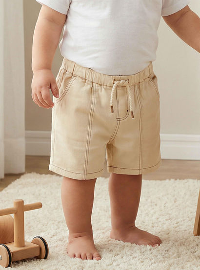 Giggles Drawstring Waist Shorts with Pockets-baby-boys-clothing-bottoms-shorts-image-1