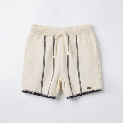 Giggles Camp Collar Short Sleeves Shirt and Shorts Set with Stripes