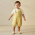 Giggles Henley Neck Short Sleeves T-shirt and Dungaree Set with Chest Pocket - Multicolour / 12-18 mths