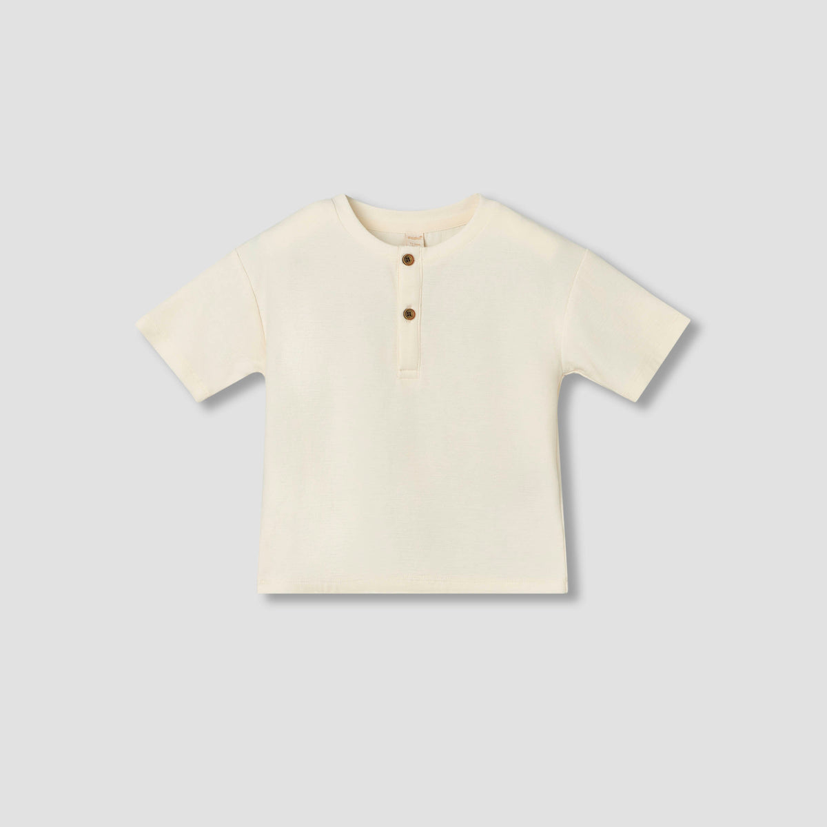 Giggles Henley Neck Short Sleeves T-shirt and Dungaree Set with Chest Pocket