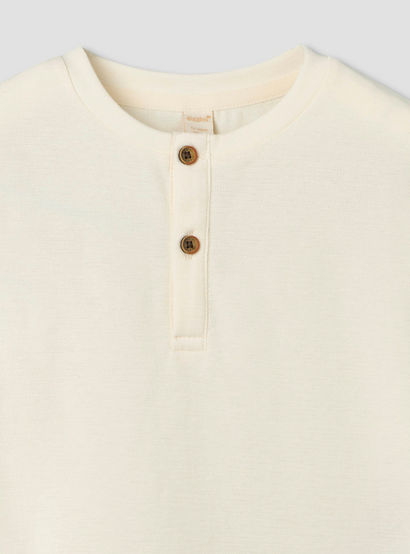 Giggles Henley Neck Short Sleeves T-shirt and Dungaree Set with Chest Pocket-baby-boys-clothing-setsandcoords-image-6