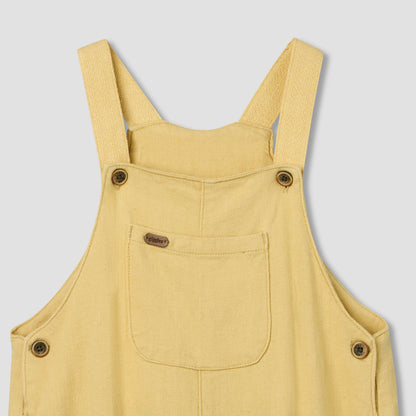 Giggles Henley Neck Short Sleeves T-shirt and Dungaree Set with Chest Pocket