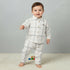 Giggles Collared Long Sleeves Shirt and Pants Set with Checked Design - White / 18-24 mths