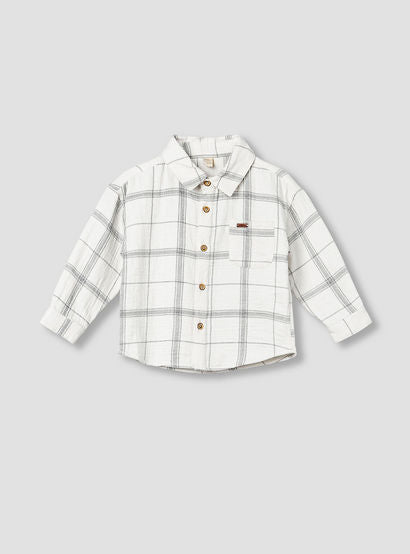 Giggles Collared Long Sleeves Shirt and Pants Set with Checked Design-baby-boys-clothing-setsandcoords-image-3