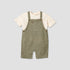 Giggles Crew Neck Short Sleeves T-shirt and Dungaree Set with Snap Button Closure - Multicolour / 12-18 mths