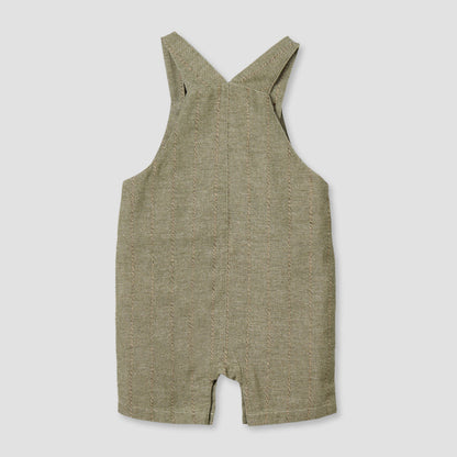 Giggles Crew Neck Short Sleeves T-shirt and Dungaree Set with Snap Button Closure