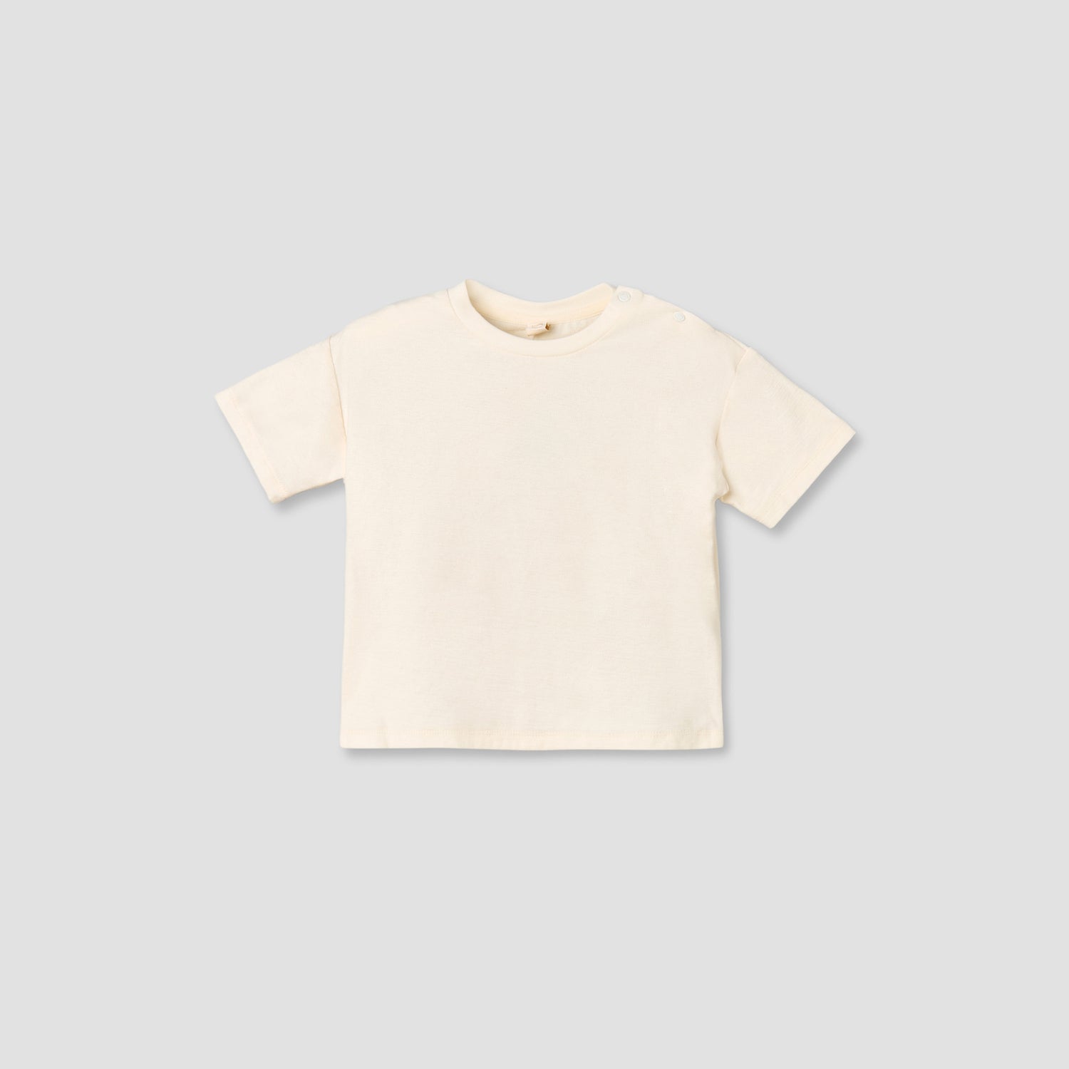 Giggles Crew Neck Short Sleeves T-shirt and Dungaree Set with Snap Button Closure