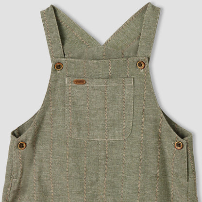 Giggles Crew Neck Short Sleeves T-shirt and Dungaree Set with Snap Button Closure