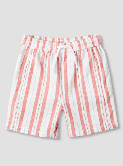 Giggles Collared Short Sleeve Shirt and Shorts Set with Stripes-baby-boys-clothing-setsandcoords-image-4