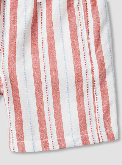 Giggles Collared Short Sleeve Shirt and Shorts Set with Stripes-baby-boys-clothing-setsandcoords-image-8