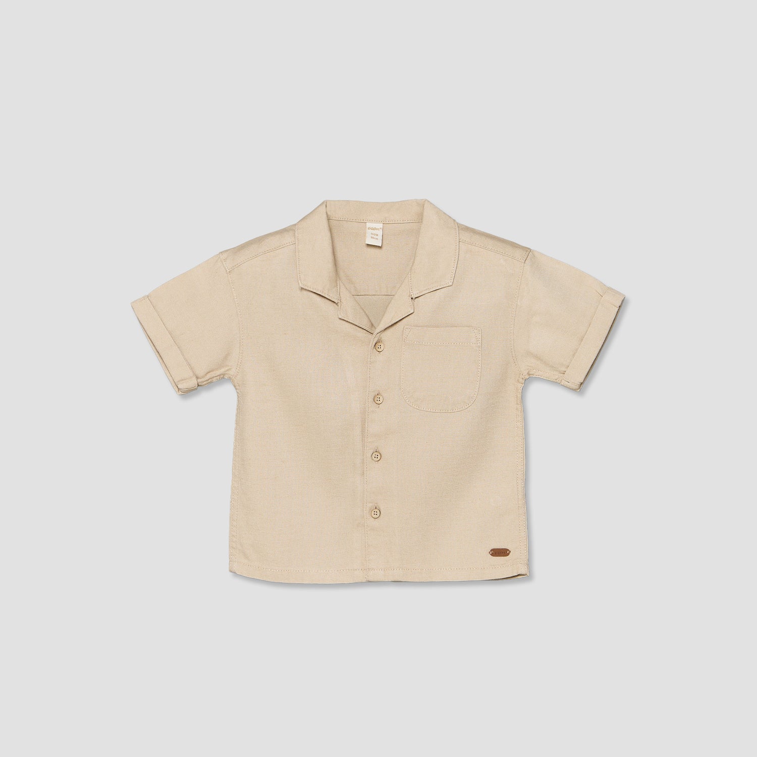 Giggles Collared Short Sleeves Shirt and Shorts Set with Chest Pocket