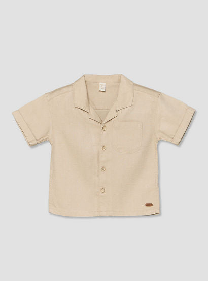Giggles Collared Short Sleeves Shirt and Shorts Set with Chest Pocket-baby-boys-clothing-setsandcoords-image-2
