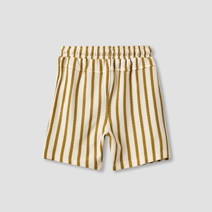 Giggles Crew Neck Short Sleeve T-shirt and Shorts Set with Button Closure