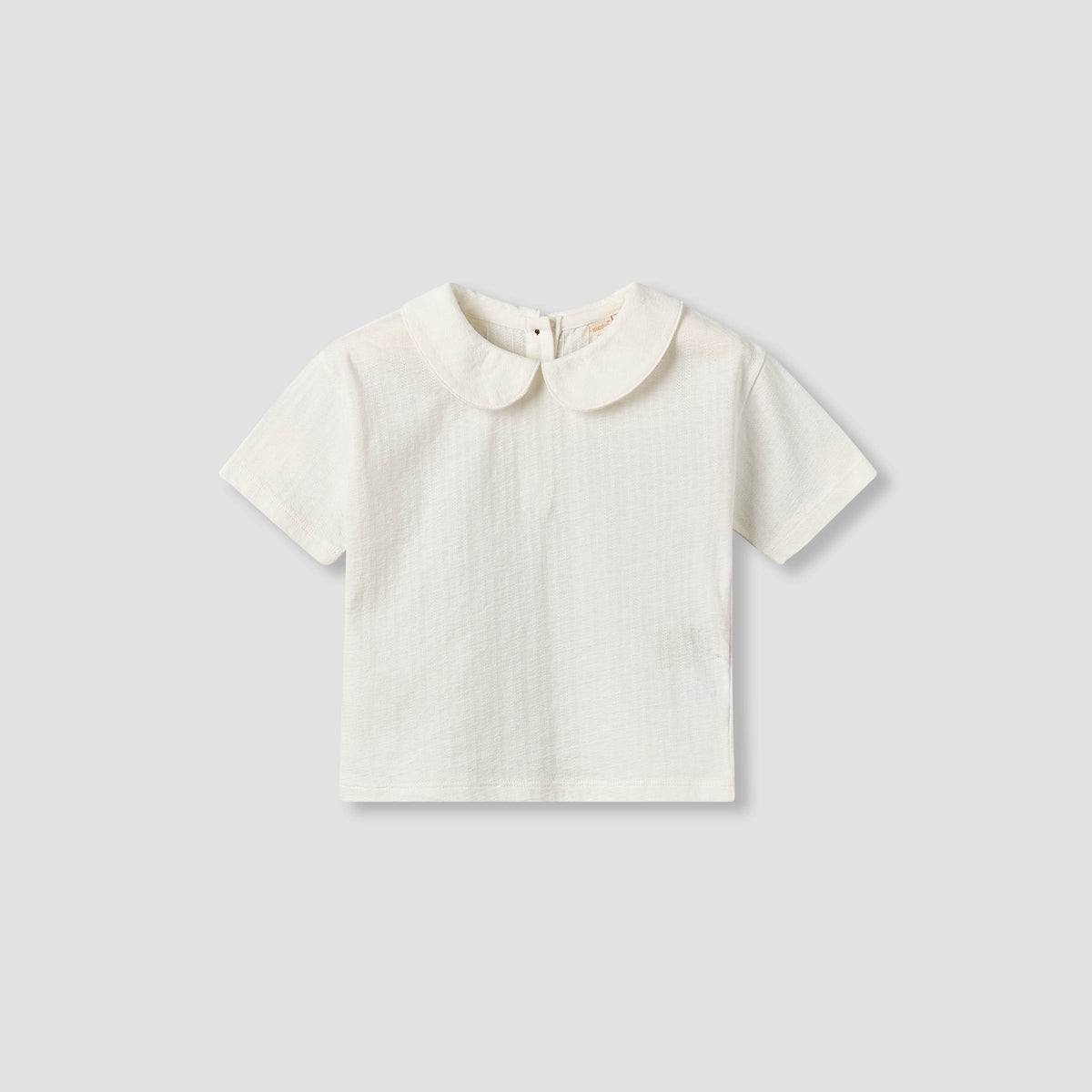 Giggles Collared Short Sleeve Top and Dungaree Set with Button Closure