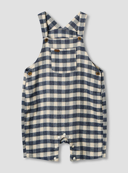 Giggles Collared Short Sleeve Top and Dungaree Set with Button Closure-baby-boys-clothing-setsandcoords-image-5