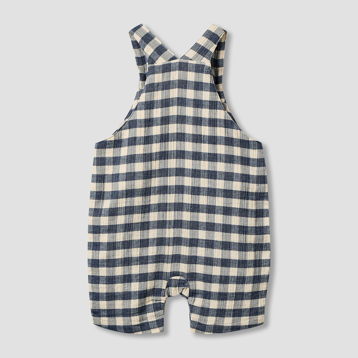 Giggles Collared Short Sleeve Top and Dungaree Set with Button Closure