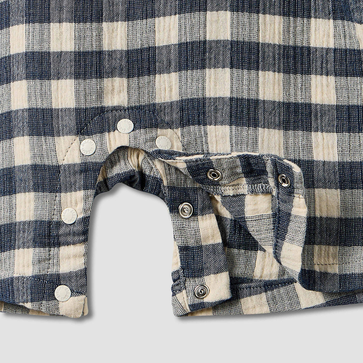 Giggles Collared Short Sleeve Top and Dungaree Set with Button Closure