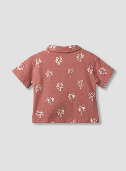 Giggles Collared Short Sleeves Polo T-shirt and Shorts Set with Palm Tree Print-baby-boys-clothing-setsandcoords-image-5