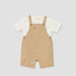 Giggles Crew Neck Short Sleeves T-shirt and Dungaree Set with Pockets