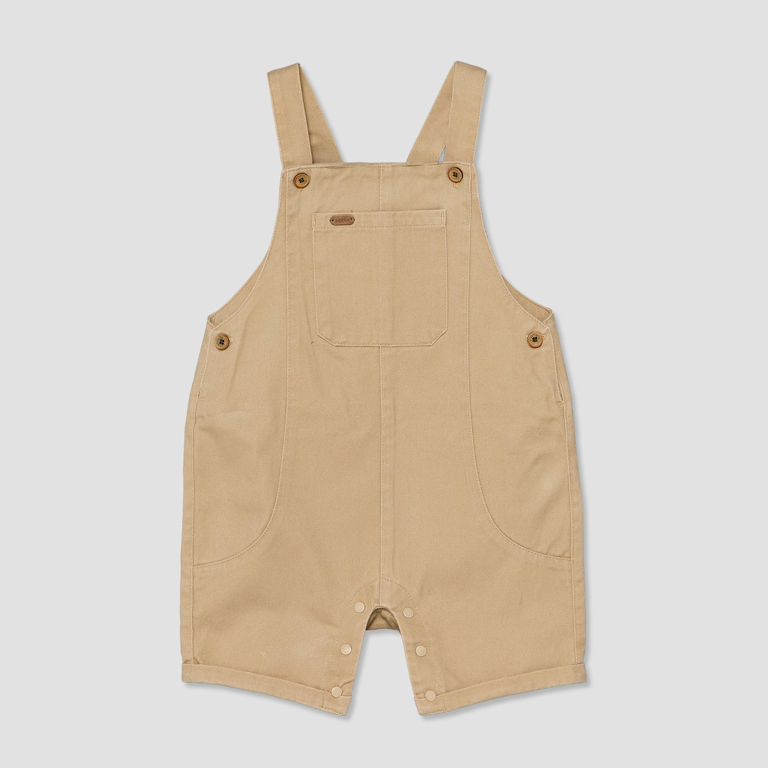 Giggles Crew Neck Short Sleeves T-shirt and Dungaree Set with Pockets