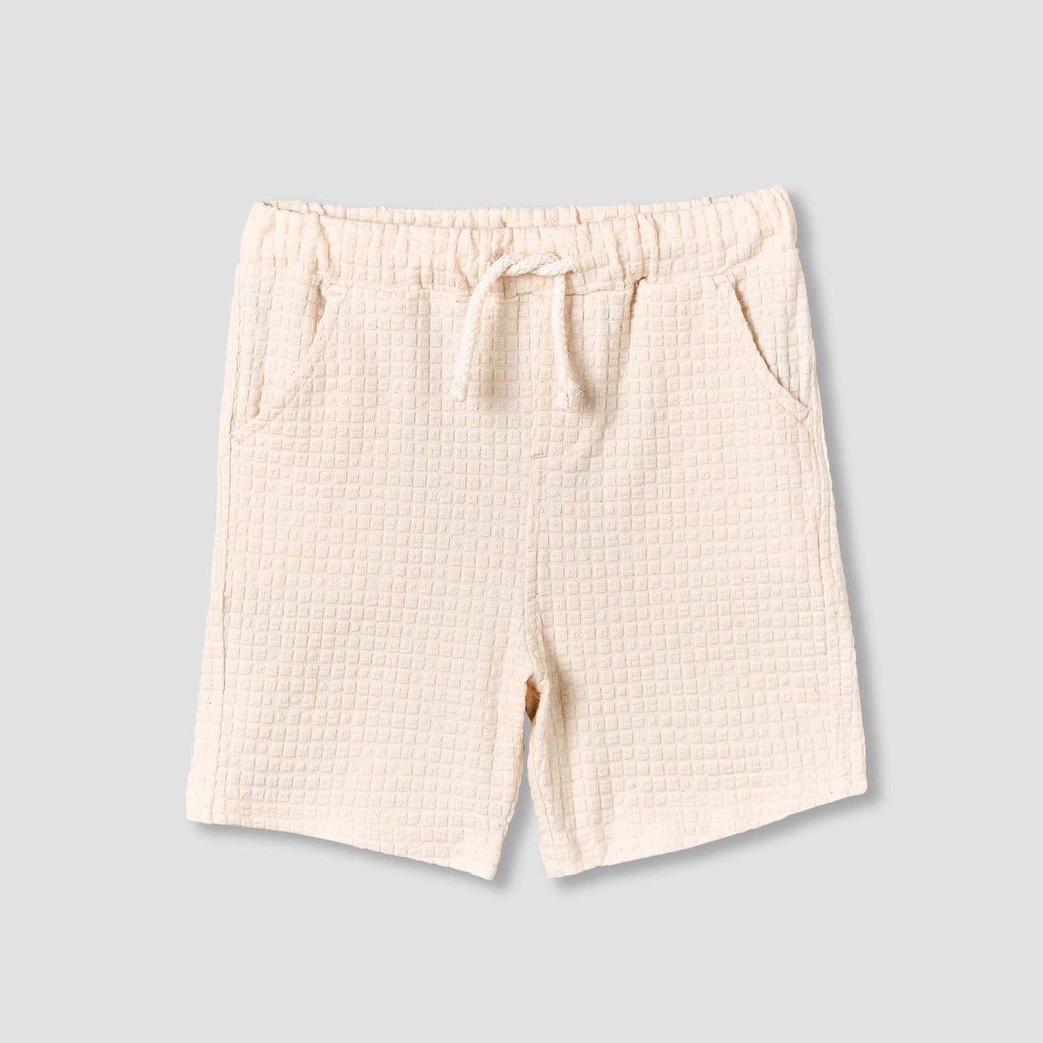 Giggles Collared Short Sleeve Polo T-shirt and Shorts Set with Texture