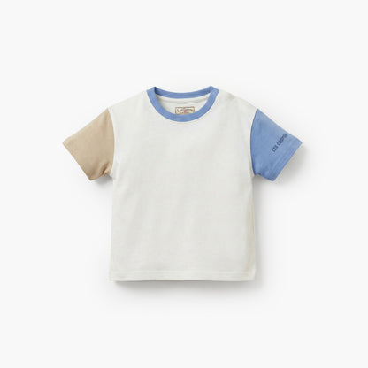 Lee Cooper Round Neck Short Sleeve T-shirt and Dungaree Set with Button Closure