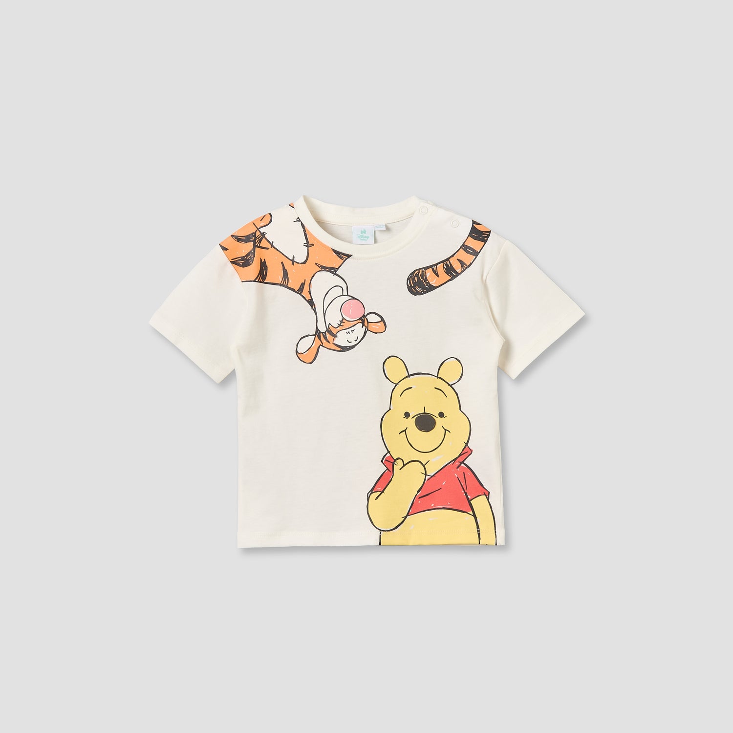 Disney Crew Neck Short Sleeves T-shirt with Winnie the Pooh Print