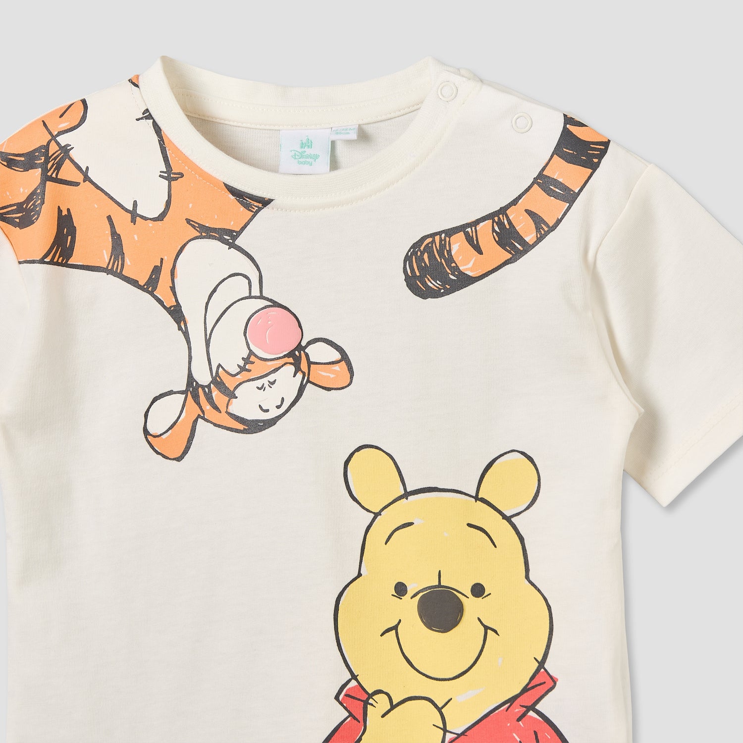 Disney Crew Neck Short Sleeves T-shirt with Winnie the Pooh Print