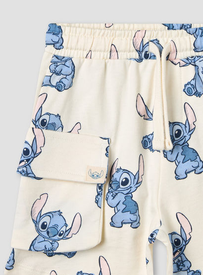 Disney Crew Neck Short Sleeves T-shirt and Shorts Set with Stitch Print-baby-boys-clothing-setsandcoords-image-6