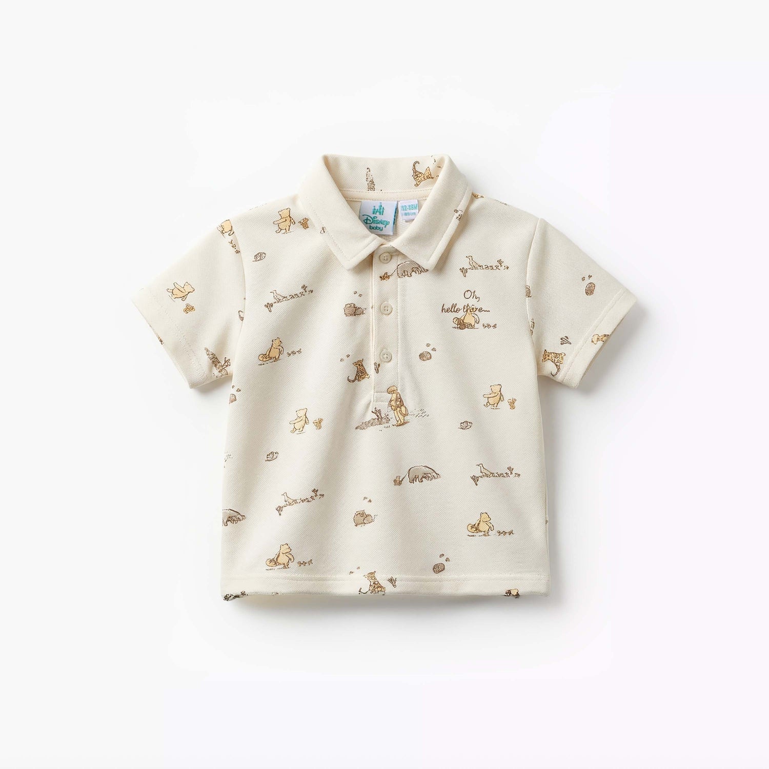 Disney Collared Short Sleeves Polo T-shirt and Shorts Set with Winnie the Pooh Print