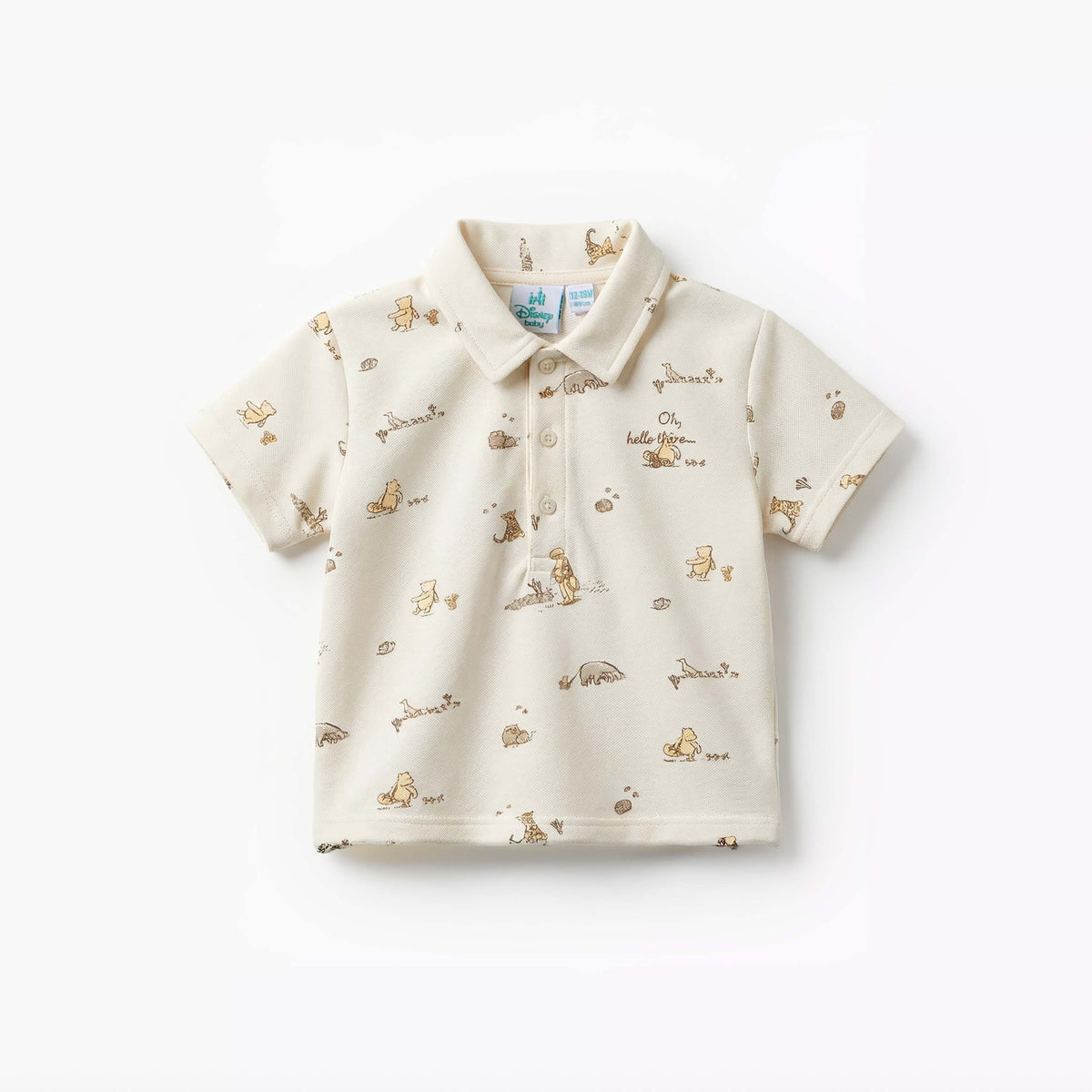 Disney Collared Short Sleeves Polo T-shirt and Shorts Set with Winnie the Pooh Print