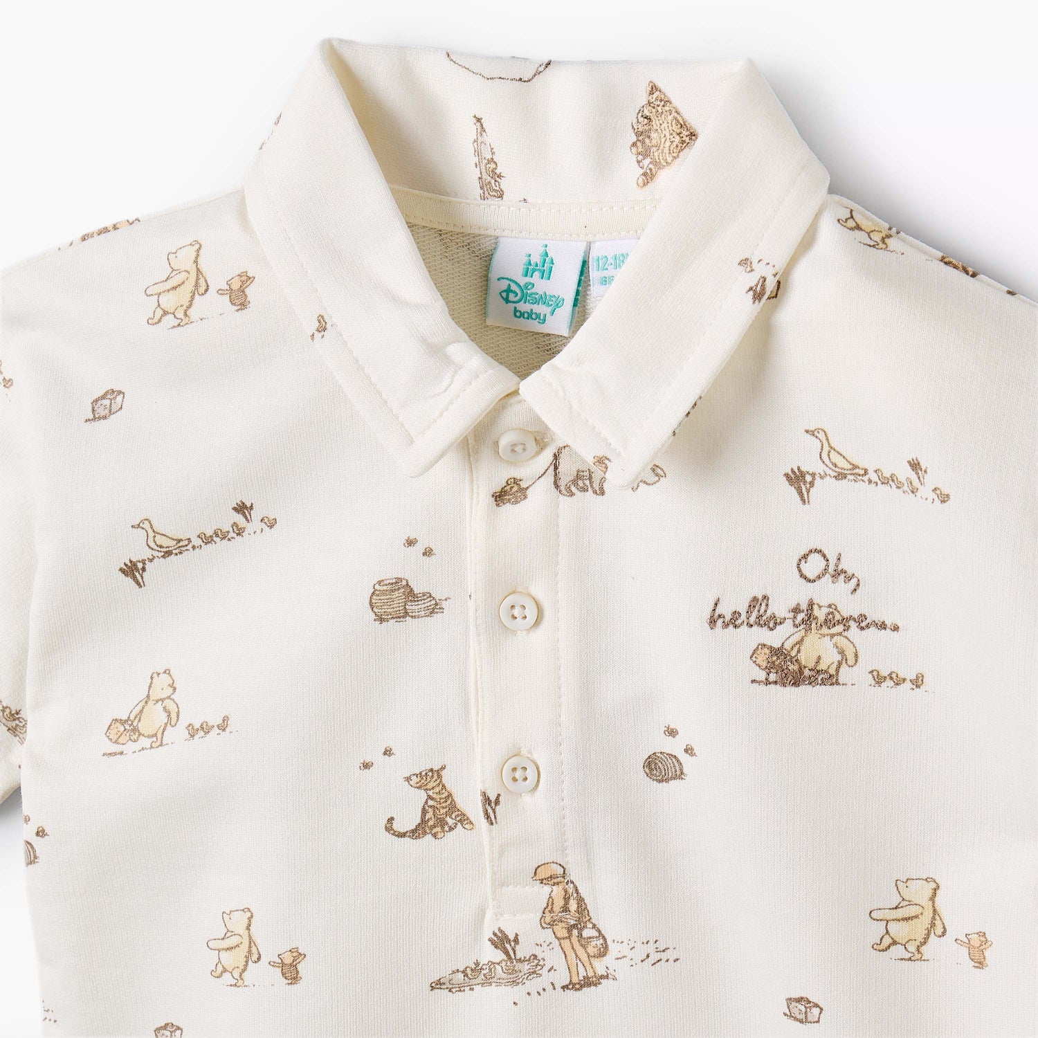 Disney Collared Short Sleeves Polo T-shirt and Shorts Set with Winnie the Pooh Print