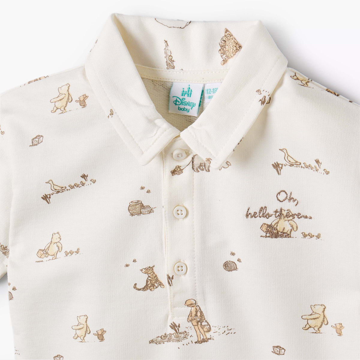 Disney Collared Short Sleeves Polo T-shirt and Shorts Set with Winnie the Pooh Print