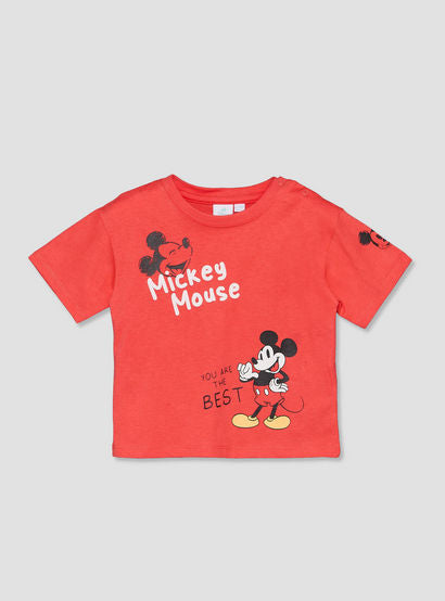 Disney Crew Neck Short Sleeves T-shirt and Shorts Set with Mickey Mouse Print-baby-boys-clothing-setsandcoords-image-3