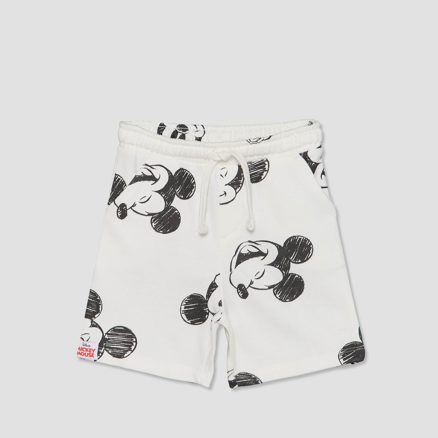 Disney Crew Neck Short Sleeves T-shirt and Shorts Set with Mickey Mouse Print