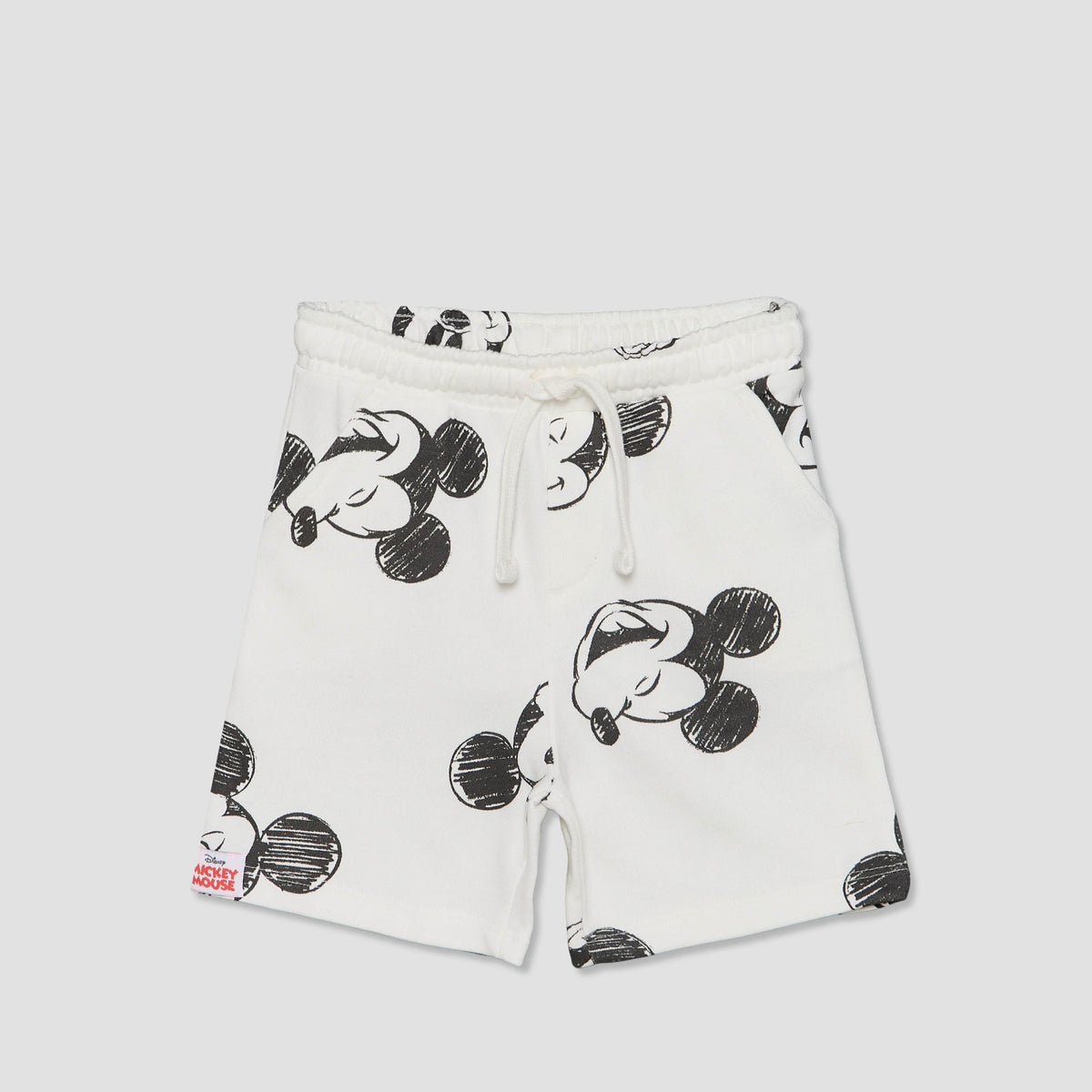Disney Crew Neck Short Sleeves T-shirt and Shorts Set with Mickey Mouse Print