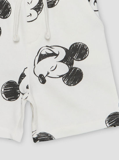 Disney Crew Neck Short Sleeves T-shirt and Shorts Set with Mickey Mouse Print-baby-boys-clothing-setsandcoords-image-8
