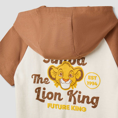 Disney Hooded Short Sleeves Romper with Simba Print