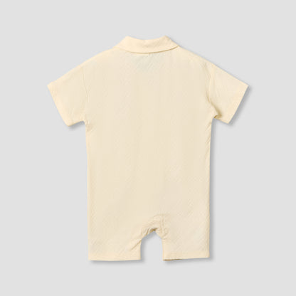 Disney Collared Short Sleeves Romper with Winnie the Pooh Embroidery