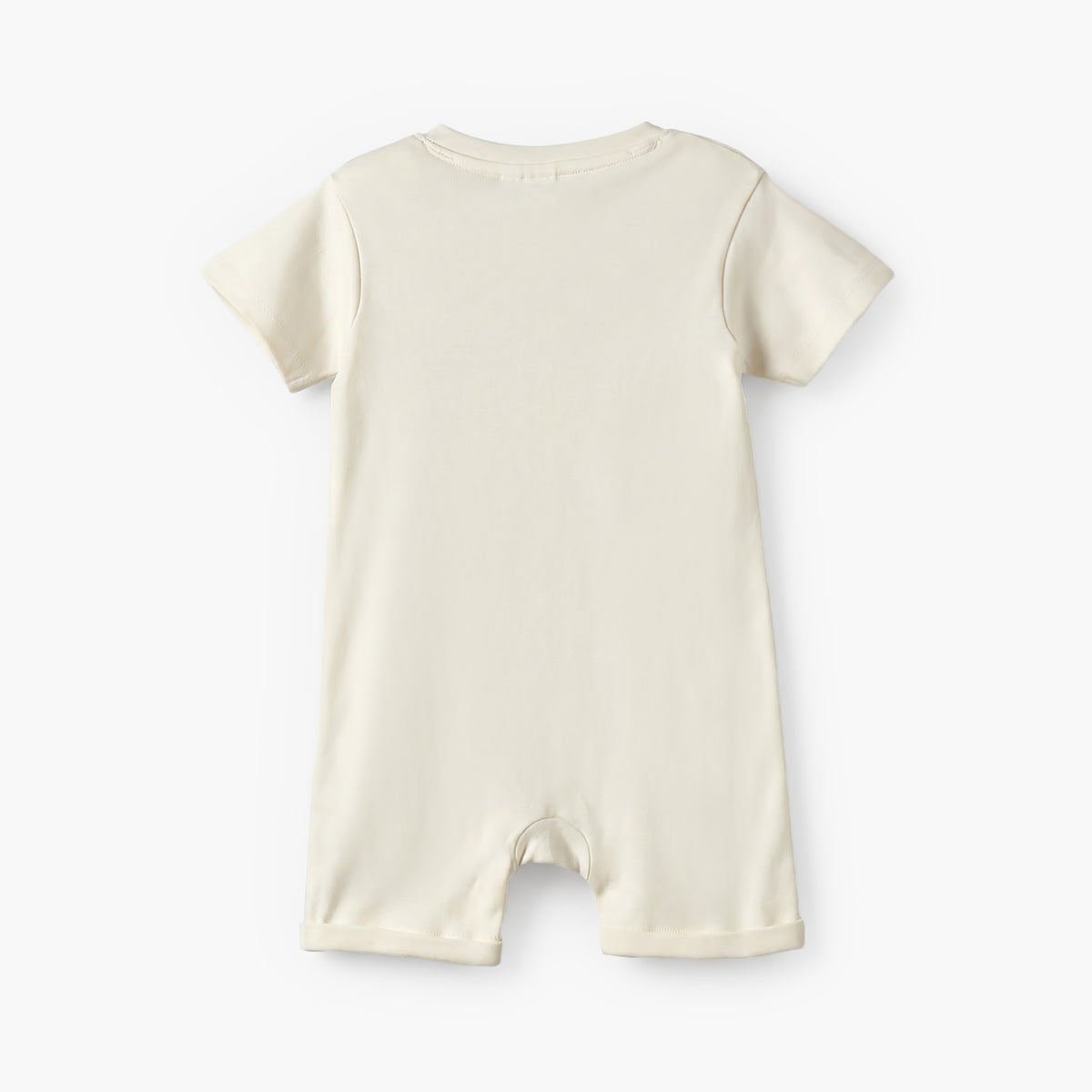 Disney Henley Neck Short Sleeves Romper with Mickey Mouse and Donald Duck Print