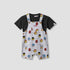 Crew Neck Short Sleeves T-shirt and Dungaree Set with Avengers Print - Multicolour / 12-18 mths