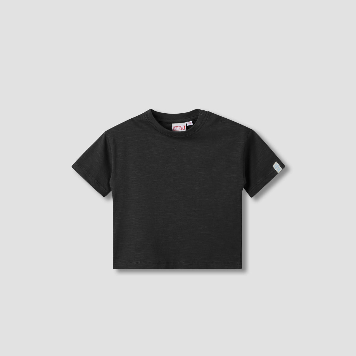 Crew Neck Short Sleeves T-shirt and Dungaree Set with Avengers Print