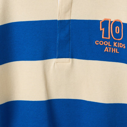 Juniors Collared Short Sleeves Polo T-shirt with Stripes