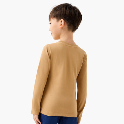 Juniors Crew Neck Short Sleeves T-shirt with Dinosaur Print