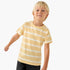 Juniors Crew Neck Short Sleeves T-shirt with Stripes - Yellow / 1-2 yrs