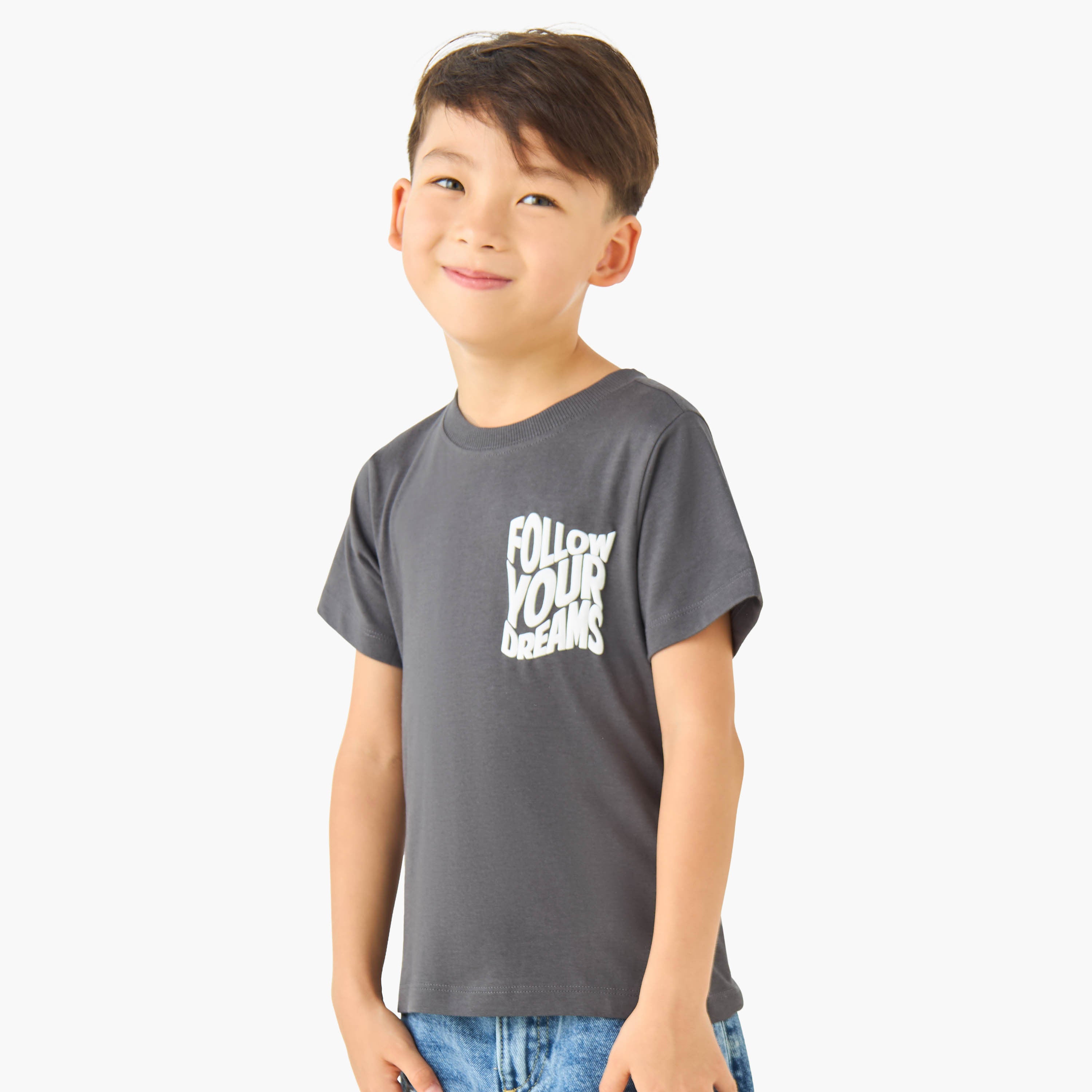 Pack of 2 Juniors Crew Neck Short Sleeves T-shirt with Assorted Print