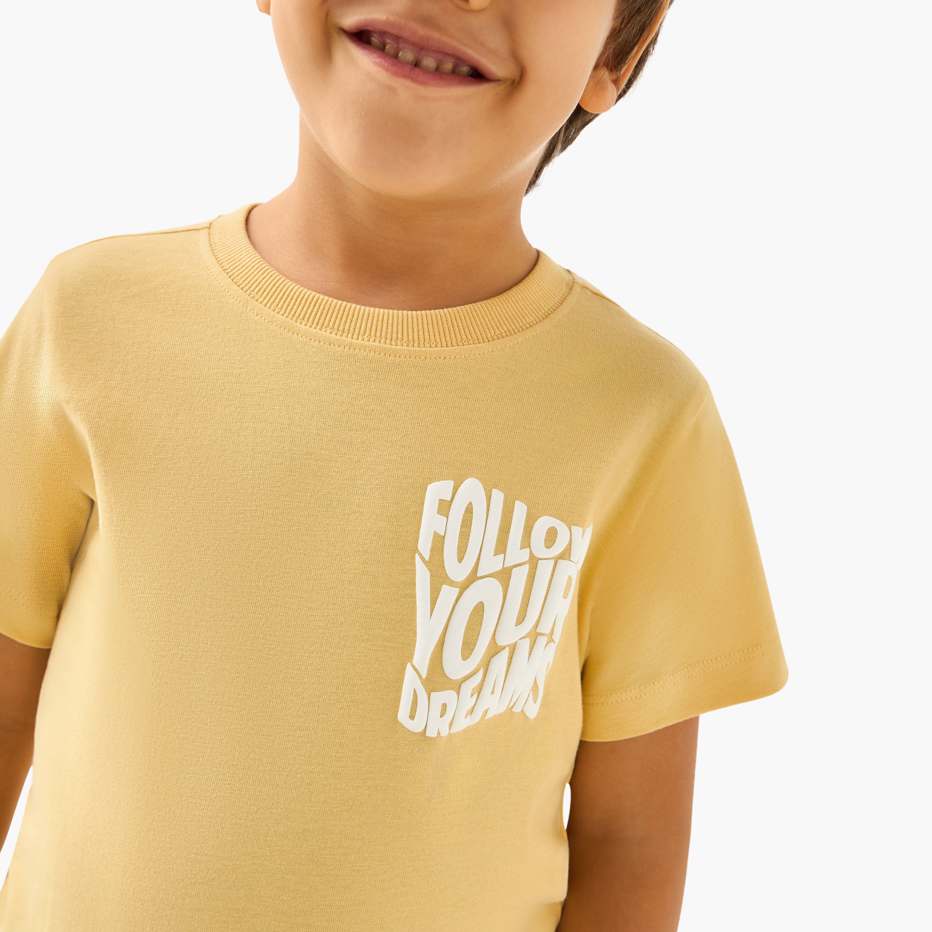 Pack of 2 Juniors Crew Neck Short Sleeves T-shirt with Assorted Print