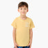 Juniors Boys Crew Neck T-shirt with Slogan Print - Cotton - Short Sleeves - Yellow / 1-2 yrs