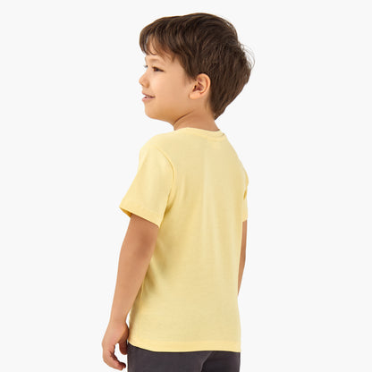 Juniors Crew Neck Short Sleeves T-shirt with Tiger Graphic Print