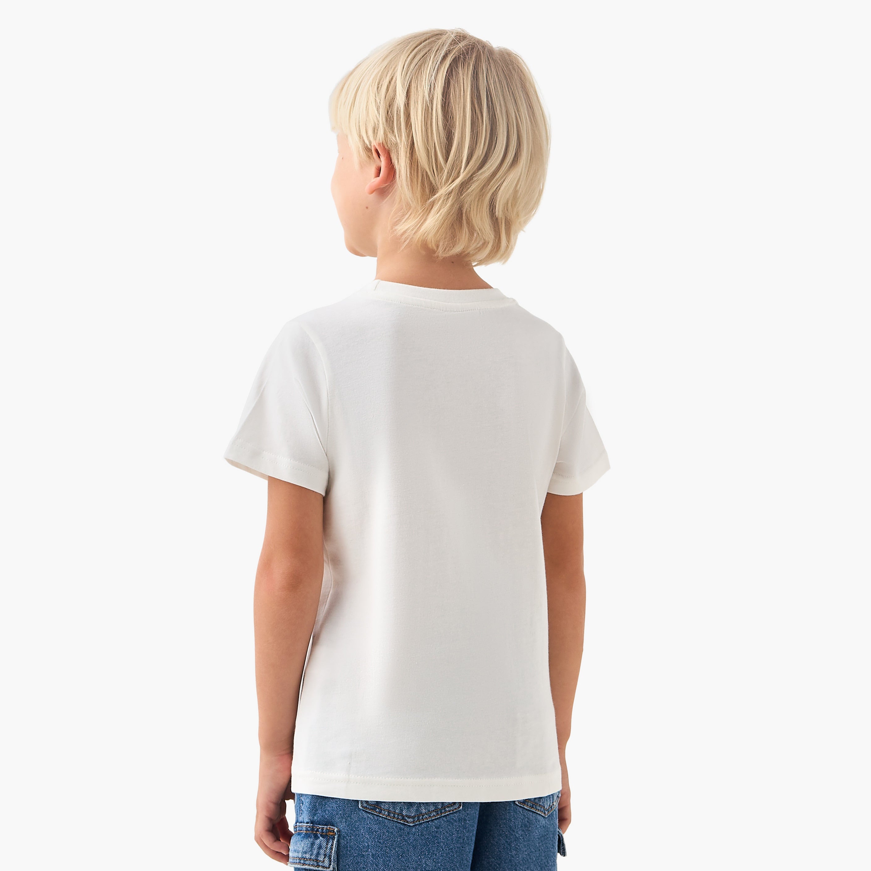 Juniors Crew Neck Short Sleeves T-shirt with Graphic Print